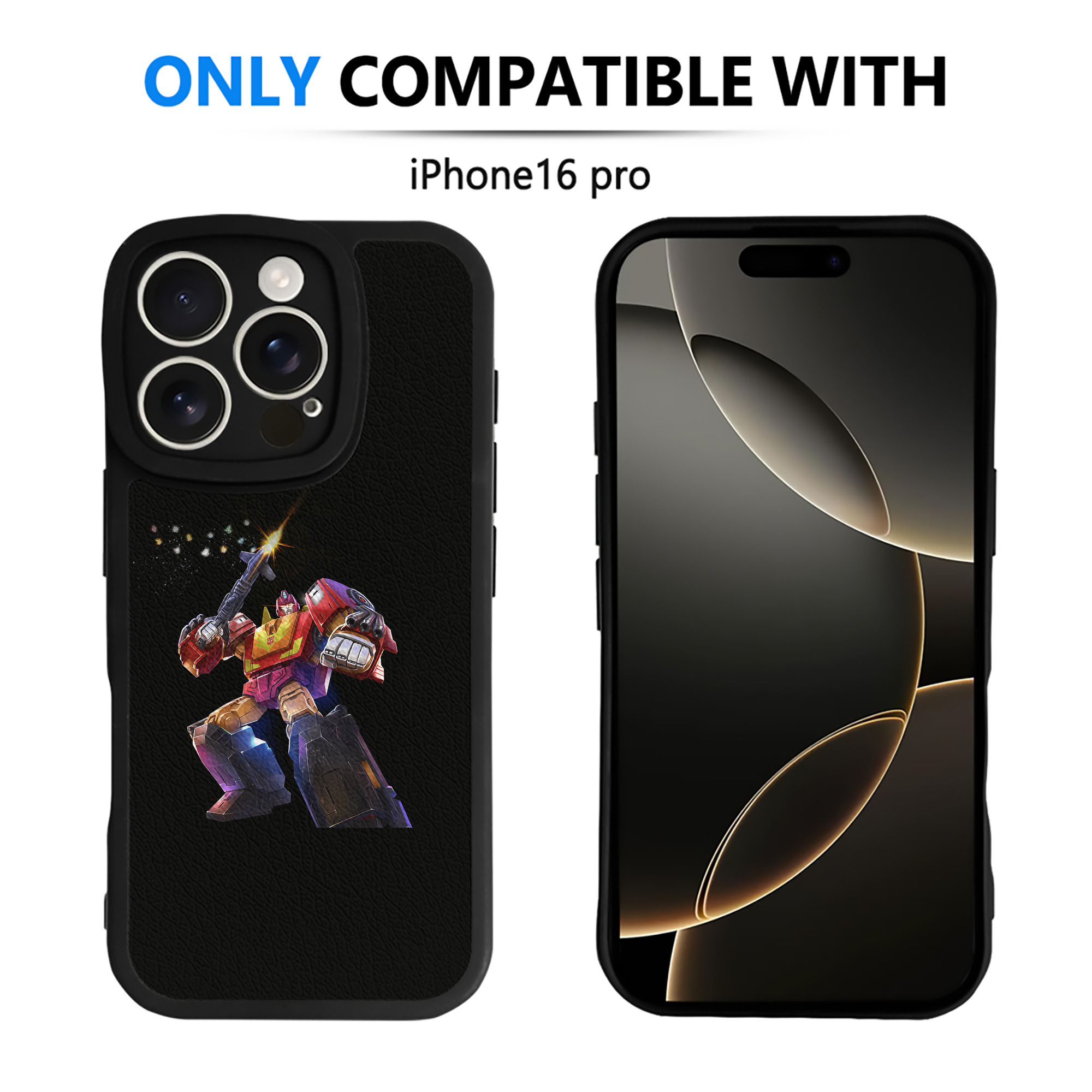 （画像用） Transformers トランスフォーマー 【iPhone 16シリーズ対応】シリコンスマホケース（レザー調） 材質：シリコン